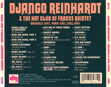 Laden Sie das Bild in den Galerie-Viewer, Django Reinhardt &amp; The Hot Club Of France Quintet* : Brussels And Paris (CD, Album, Comp, RE, Cin)
