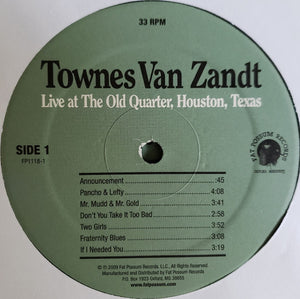 Townes Van Zandt : Live At The Old Quarter, Houston, Texas (2xLP, Album, RE, Gat)