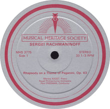 Laden Sie das Bild in den Galerie-Viewer, Martha Naset, Sergei Vasilyevich Rachmaninoff : Rhapsody on a Theme of Paganini, Op. 43 - Piano Sonata No. 2 in B-flat Minor, Op. 36 (LP, Album)

