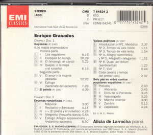 Granados*, Alicia De Larrocha : Goyescas / El Pelele / Escenas Románticas / Valses Poéticos / 6 Piezas Sobre Cantos Populares Españoles-  (2xCD, Comp)