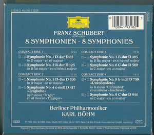 Franz Schubert – Berliner Philharmoniker, Karl Böhm : 8 Symphonien (Box, Comp, RE, Sli + 4xCD)