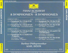 Load image into Gallery viewer, Franz Schubert – Berliner Philharmoniker, Karl Böhm : 8 Symphonien (Box, Comp, RE, Sli + 4xCD)
