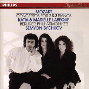 Mozart*, Katia & Marielle Labèque*, Berliner Philharmoniker, Semyon Bychkov : Concertos For 2 & 3 Pianos (CD, RE)