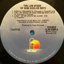 Laden Sie das Bild in den Galerie-Viewer, Traffic : The Low Spark Of High Heeled Boys (LP, Album, RE)
