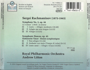 Sergei Vasilyevich Rachmaninoff, Andrew Litton, Royal Philharmonic Orchestra : Symphony no 3. | Symphonic Dances (CD, Album)