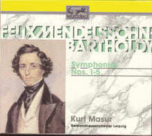 Charger l&#39;image dans la galerie, Felix Mendelssohn-Bartholdy, Kurt Masur, Gewandhausorchester Leipzig : Symphonies Nos. 1-5 (CD, 3-C)
