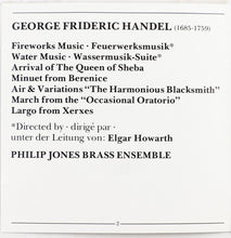 Charger l&#39;image dans la galerie, Handel*, Philip Jones Brass Ensemble, Elgar Howarth : Fireworks Music / Water Music-Suite (CD, Album)
