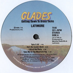 Latimore (2) : Getting Down To Brass Tacks (LP, Album)