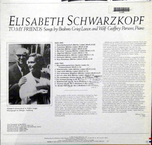 Elisabeth Schwarzkopf - Brahms* - Grieg* - Loewe* - Wolf* - Geoffrey Parsons (2) : To My Friends (LP)