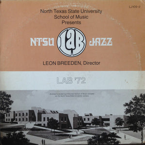 The North Texas State University Lab Band, Leon Breeden : Lab '72 (2xLP, Album, M/Print, Gat)