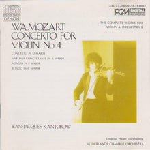 Laden Sie das Bild in den Galerie-Viewer, W. A. Mozart* : Kantorow* / Hager* / Netherlands Chamber Orchestra : Concerto For Violin No.4 etc. (CD, Album, Emp)
