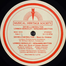 Laden Sie das Bild in den Galerie-Viewer, London Philharmonic Orchestra And London Symphony Orchestra : Sir Arthur Bliss, Mêlée Fantasque; Gustav Holst, Japanese Suite; Sir William Walton, Music For Children; Berkeley/Britten, Mont Juic (Suite Of Catalan Dances) (LP, RE)
