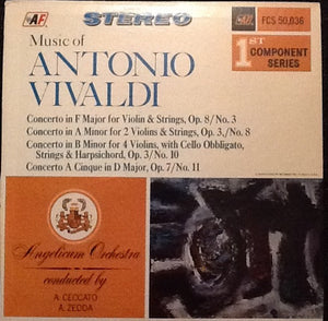 Orchestra Dell'Angelicum Di Milano Conducted By Aldo Ceccato & Alberto Zedda : Music Of Antonio Vivaldi (LP, Album)
