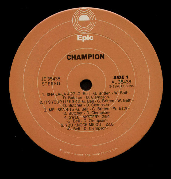 Champ Record Label Buy Champion : Champion (LP, Album) Online for a great price – Record ...