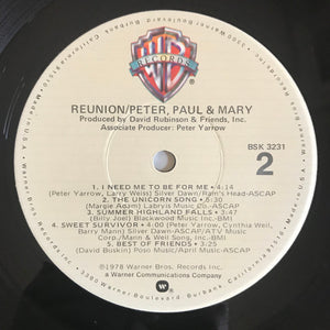 Peter, Paul & Mary : Reunion (LP, Album, Mon)