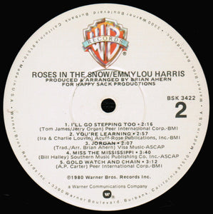 Emmylou Harris : Roses In The Snow (LP, Album, Win)