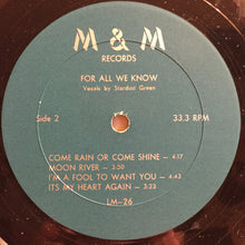 Laden Sie das Bild in den Galerie-Viewer, George "Stardust" Green : For All We Know (LP, Album)
