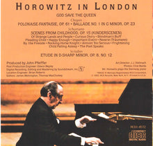 Load image into Gallery viewer, Vladimir Horowitz : Horowitz In London (CD, Album)
