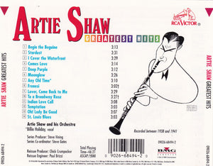 Artie Shaw : Greatest Hits (CD, Comp)