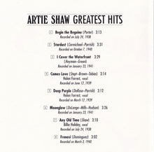 Laden Sie das Bild in den Galerie-Viewer, Artie Shaw : Greatest Hits (CD, Comp)
