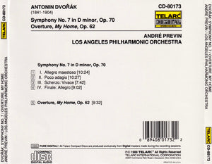 Dvorak*, André Previn, Los Angeles Philharmonic Orchestra : Symphony No. 7 In D Minor, Op. 70 / Overture "My Home", Op. 62 (CD, Album)