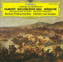 Load image into Gallery viewer, Ludwig van Beethoven – Berliner Philharmoniker, Herbert von Karajan : Egmont • Wellingtons Sieg = Wellington&#39;s Victory • Märsche = Military Marches (CD, Comp, RM)
