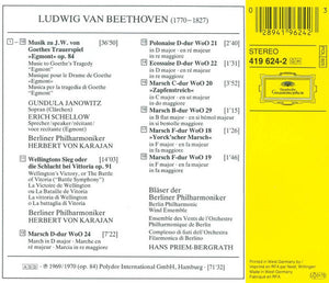 Ludwig van Beethoven – Berliner Philharmoniker, Herbert von Karajan : Egmont • Wellingtons Sieg = Wellington's Victory • Märsche = Military Marches (CD, Comp, RM)