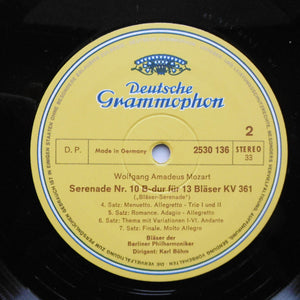 Mozart*, Bläser Der Berliner Philharmoniker*, Karl Böhm : Serenade Für 13 Bläser KV 361 (LP)