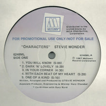 Load image into Gallery viewer, Stevie Wonder : Characters (LP, Album, Promo, Gat)
