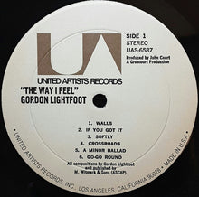 Laden Sie das Bild in den Galerie-Viewer, Gordon Lightfoot : The Way I Feel (LP, Album, RE)
