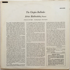 Chopin*, Rubinstein* : The Chopin Ballades (LP, RE, Ind)