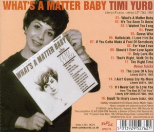 Timi Yuro : What's A Matter Baby (CD, Album, RE, RM)