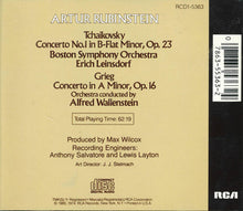 Load image into Gallery viewer, Pyotr Ilyich Tchaikovsky, Edvard Grieg, Arthur Rubinstein, Erich Leinsdorf, Alfred Wallenstein, Boston Symphony Orchestra, RCA Victor Symphony Orchestra : Tchaikovsky Concerto No. 1, Grieg Concerto in A Minor (CD, Comp)
