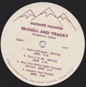 McColl & Tracey : Peripheral Vision (LP)