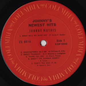 Johnny Mathis : Johnny's Newest Hits (LP, Comp, RE)