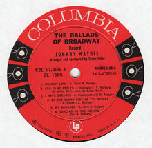 Load image into Gallery viewer, Johnny Mathis With Glenn Osser And His Orchestra And Ralph Burns And His Orchestra : The Rhythms And Ballads Of Broadway (2xLP, Album, Mono)
