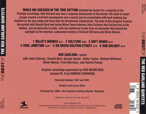 Red Garland Quintets* Featuring John Coltrane : The Best Of The Red Garland Quintets (CD, Comp)