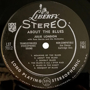 Julie London : About The Blues (LP, Album)