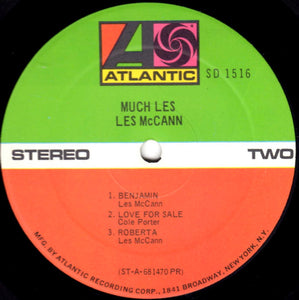 Les McCann : Much Les (LP, Album, PR)