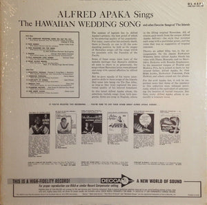 Alfred Apaka : The Hawaiian Wedding Song (LP, Album)