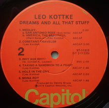 Laden Sie das Bild in den Galerie-Viewer, Leo Kottke : Dreams And All That Stuff (LP, Album, Win)
