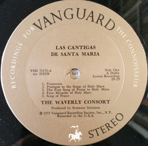 Alfonso X El Sabio, The Waverly Consort, Michael Jaffee : Las Cantigas de Santa Maria (LP, Album)