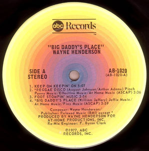 Wayne Henderson : Big Daddy's Place (LP, Album, CSM)