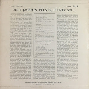 Milt Jackson : Plenty, Plenty Soul (LP, Album, Mono, Dee)