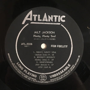 Milt Jackson : Plenty, Plenty Soul (LP, Album, Mono, Dee)