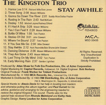 Load image into Gallery viewer, The Kingston Trio* : Stay Awhile (CD, Album)
