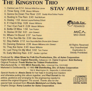 The Kingston Trio* : Stay Awhile (CD, Album)