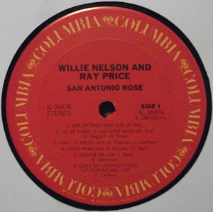 Willie Nelson & Ray Price : San Antonio Rose (LP, Album, Ter)
