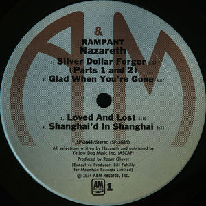 Nazareth (2) : Rampant (LP, Album, Mon)