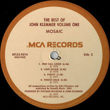 Charger l&#39;image dans la galerie, John Klemmer : Mosaic - The Best Of John Klemmer Volume One (2xLP, Comp)
